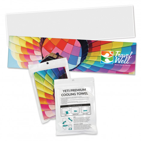 [TR110464] Yeti Premium Cooling Towel - Full Colour - Pouch