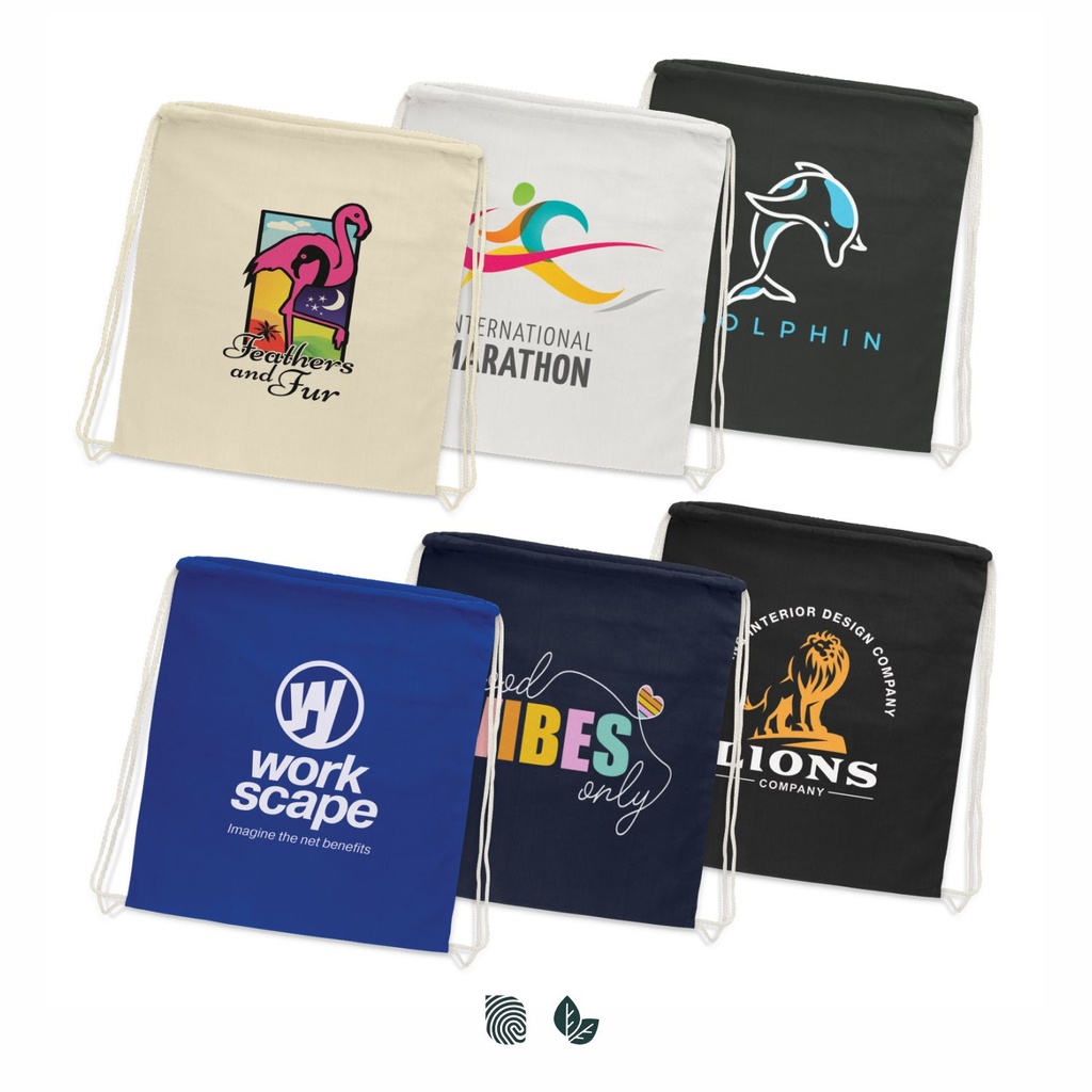 [TR111804] Cotton Drawstring Backpack