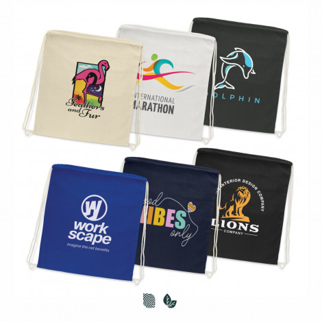 [TR111804] Cotton Drawstring Backpack