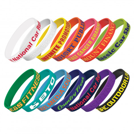 [TR112806] Silicone Wrist Band - Embossed