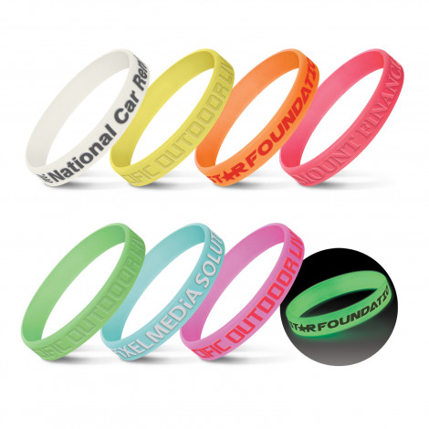 [TR112807] Silicone Wrist Band - Glow in the Dark