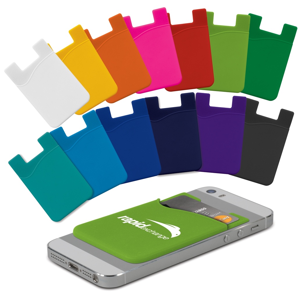 [TR112928] Silicone Phone Wallet - Indent