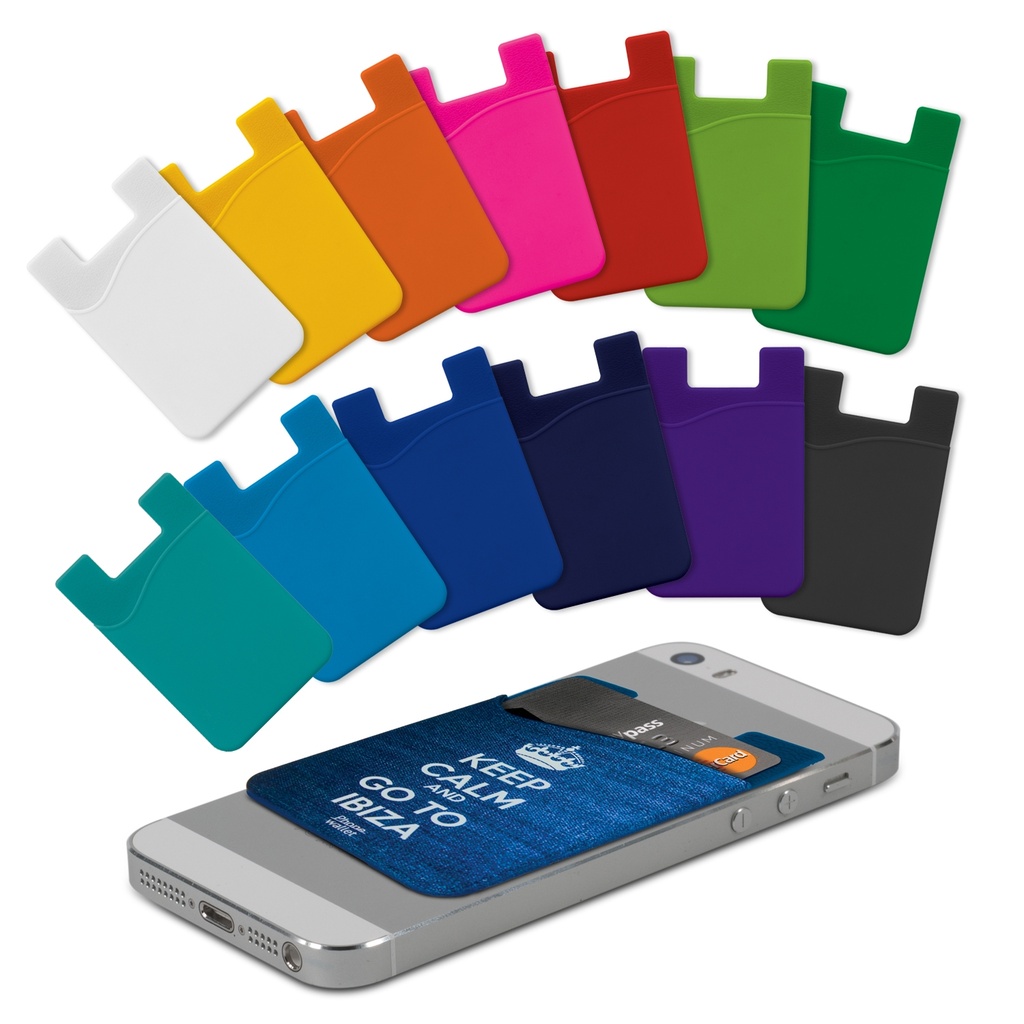[TR112924] Silicone Phone Wallet - Full Colour