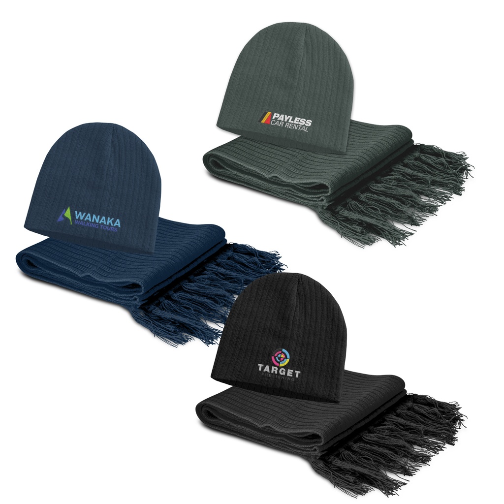 [TR113842] Nebraska Scarf and Beanie Set