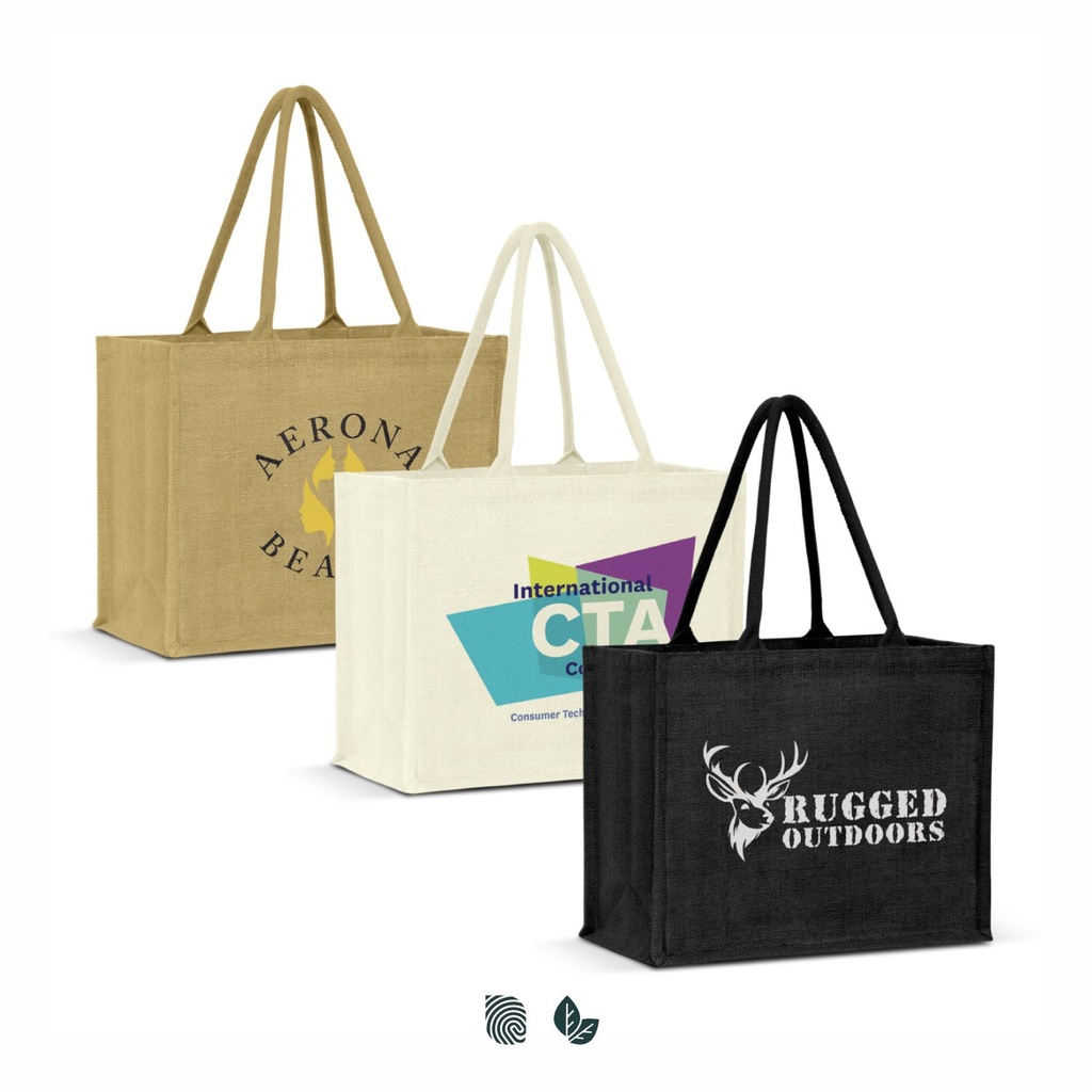 [TR115325] Torino Jute Tote Bag - Colour Match