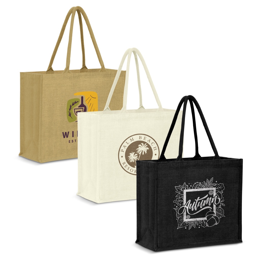 [TR115327] Modena Jute Tote Bag - Colour Match