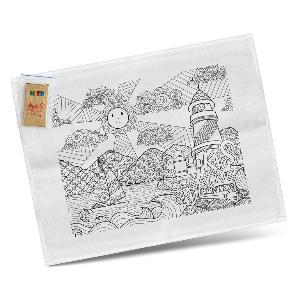 [TR116594] Cotton Colouring Tea Towel