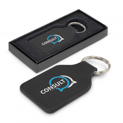 [TR116758] Prince Leather Key Ring - Square