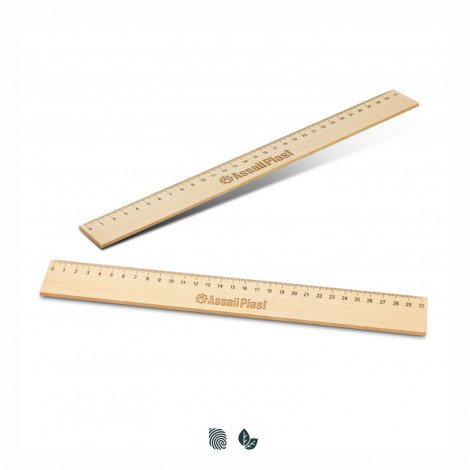 [TR117337] Wooden 30cm Ruler