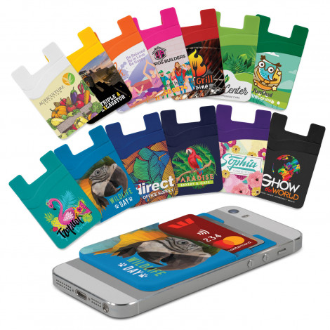 [TR118674] Dual Silicone Phone Wallet - Full Colour