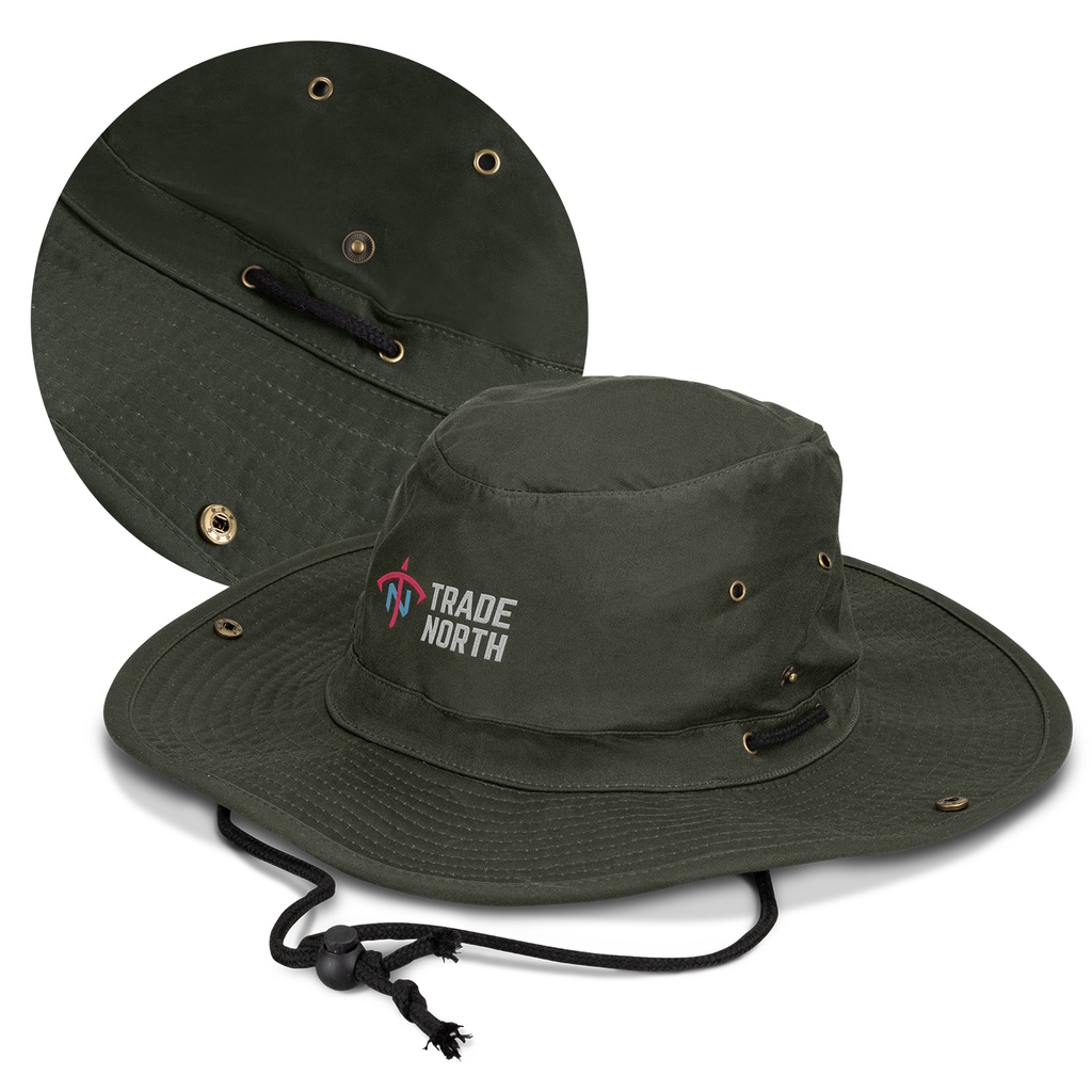 [TR119578] Oilskin Wide Brim Hat