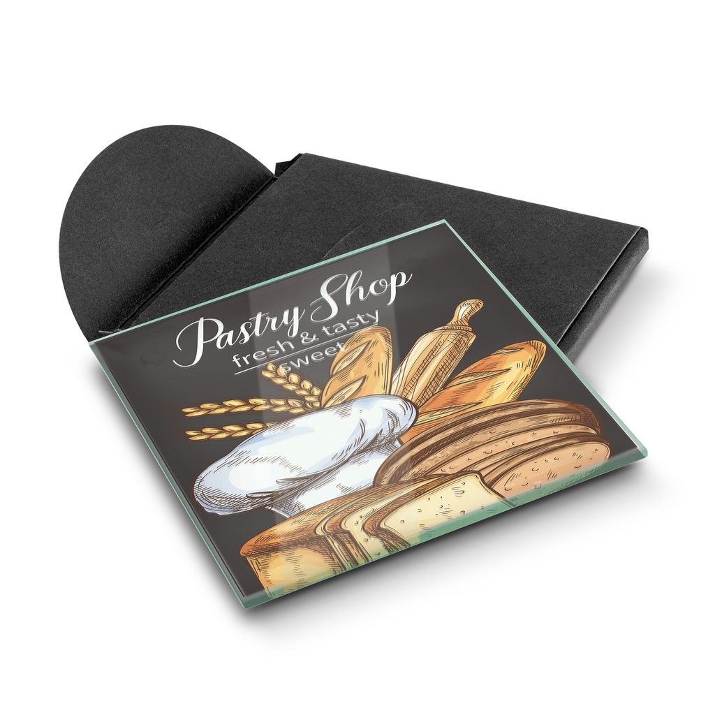 [TR120162] Venice Single Glass Coaster Square - Full Colour