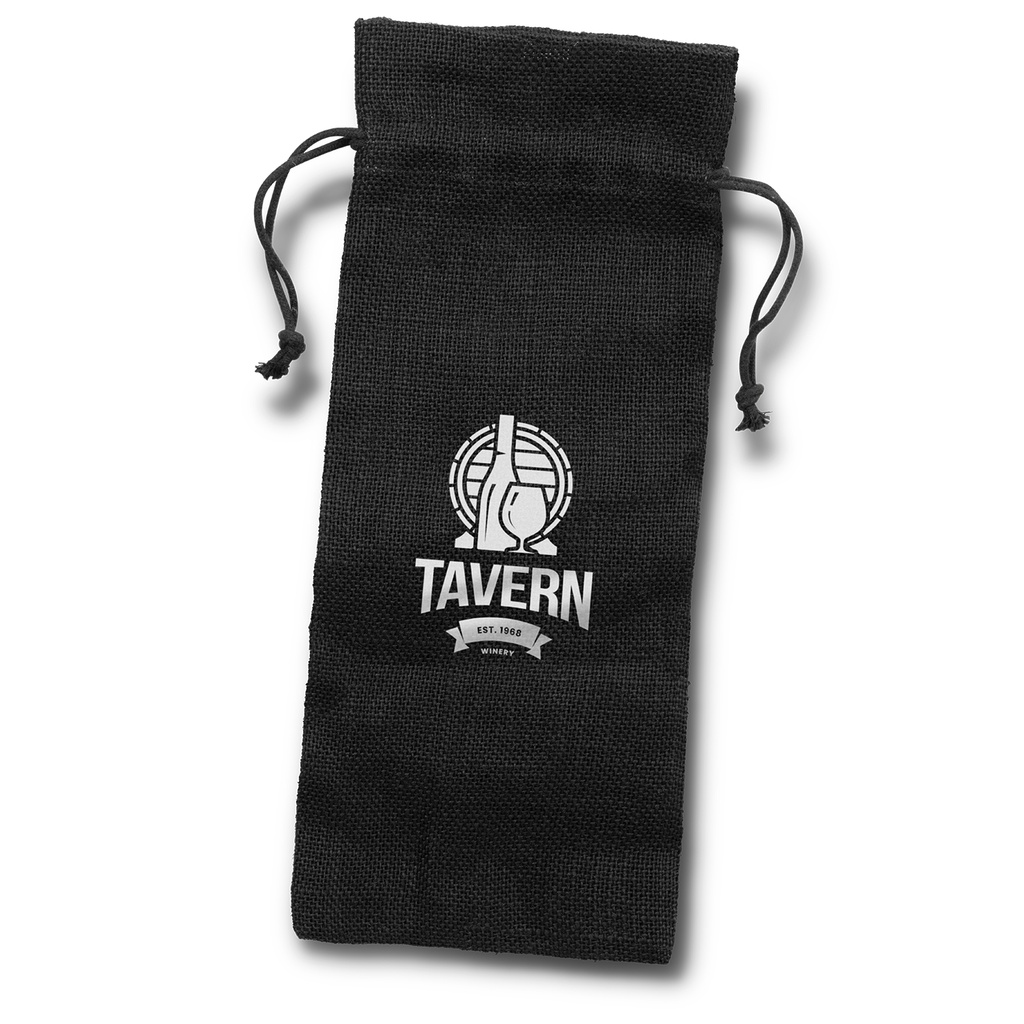 [TR122387] Jute Wine Drawstring Bag