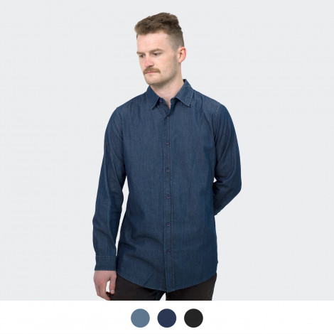[TR123609] TRENDSWEAR Chester Men's Denim Shirt