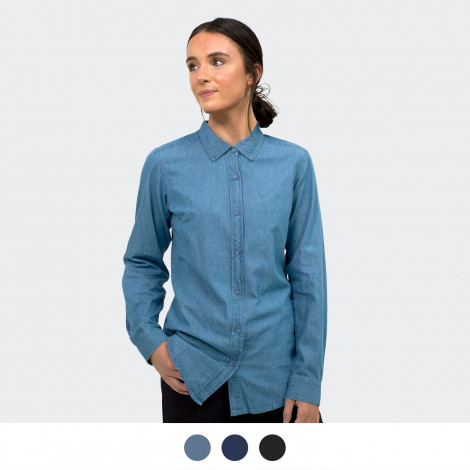 [TR123610] TRENDSWEAR Chester Women's Denim Shirt