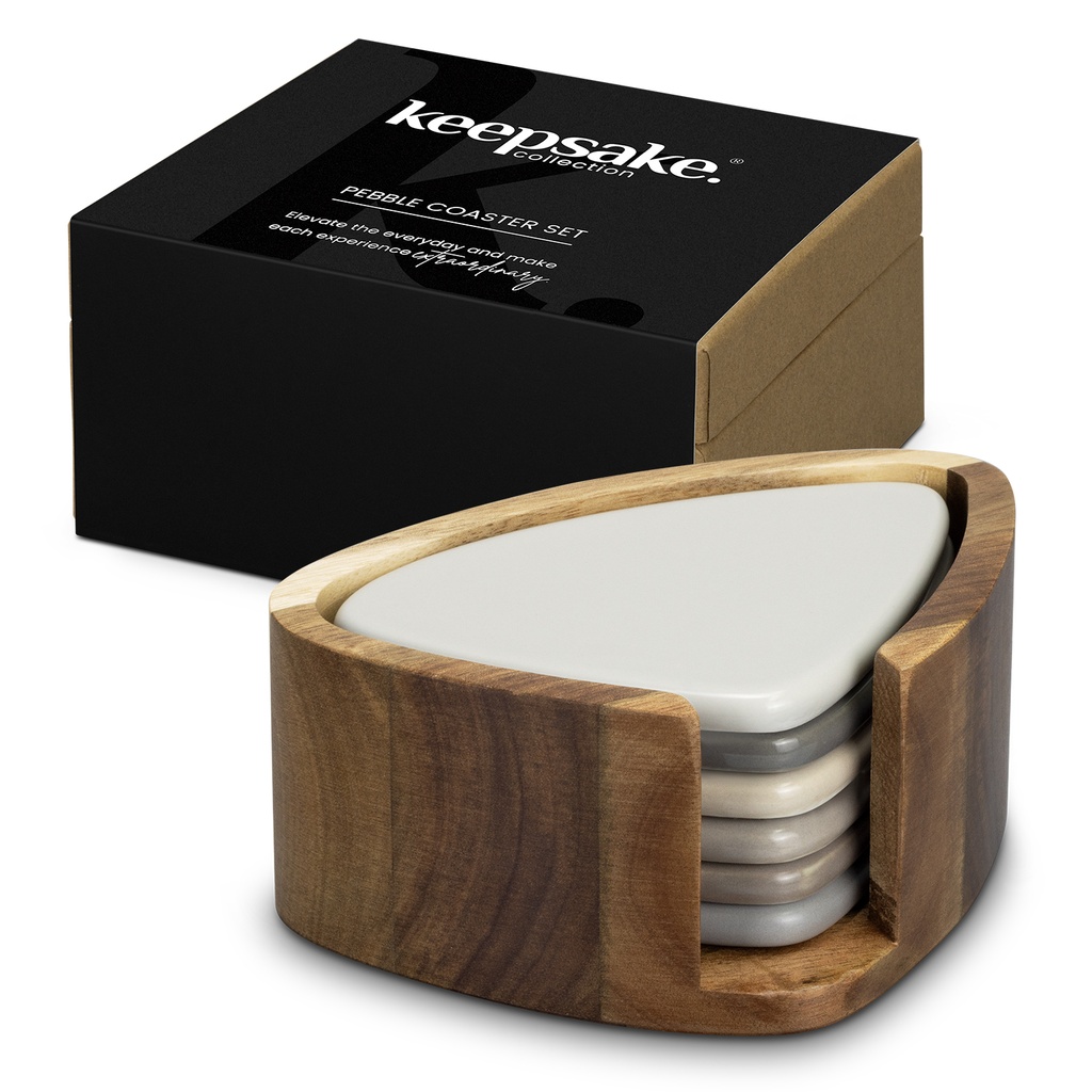 [TR122314] Keepsake Pebble Coaster Set
