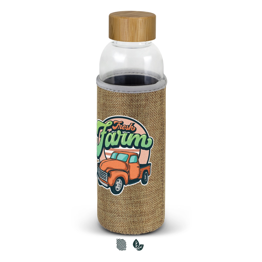 [TR124747] Eden Glass Bottle - Natural Sleeve