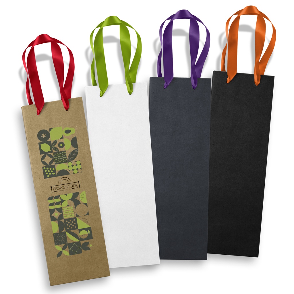 [TR125055] Champagne Ribbon Handle Paper Bag