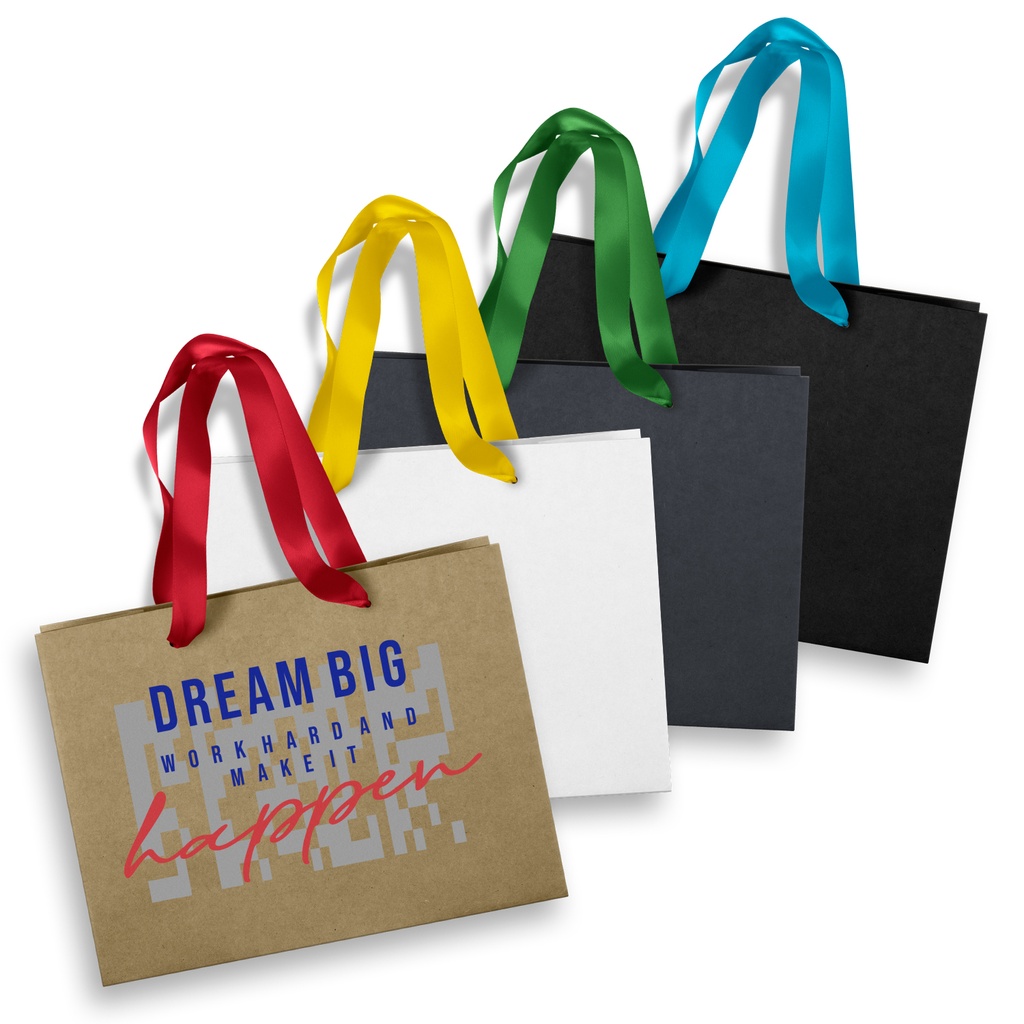 [TR125057] Medium Ribbon Handle Paper Bag