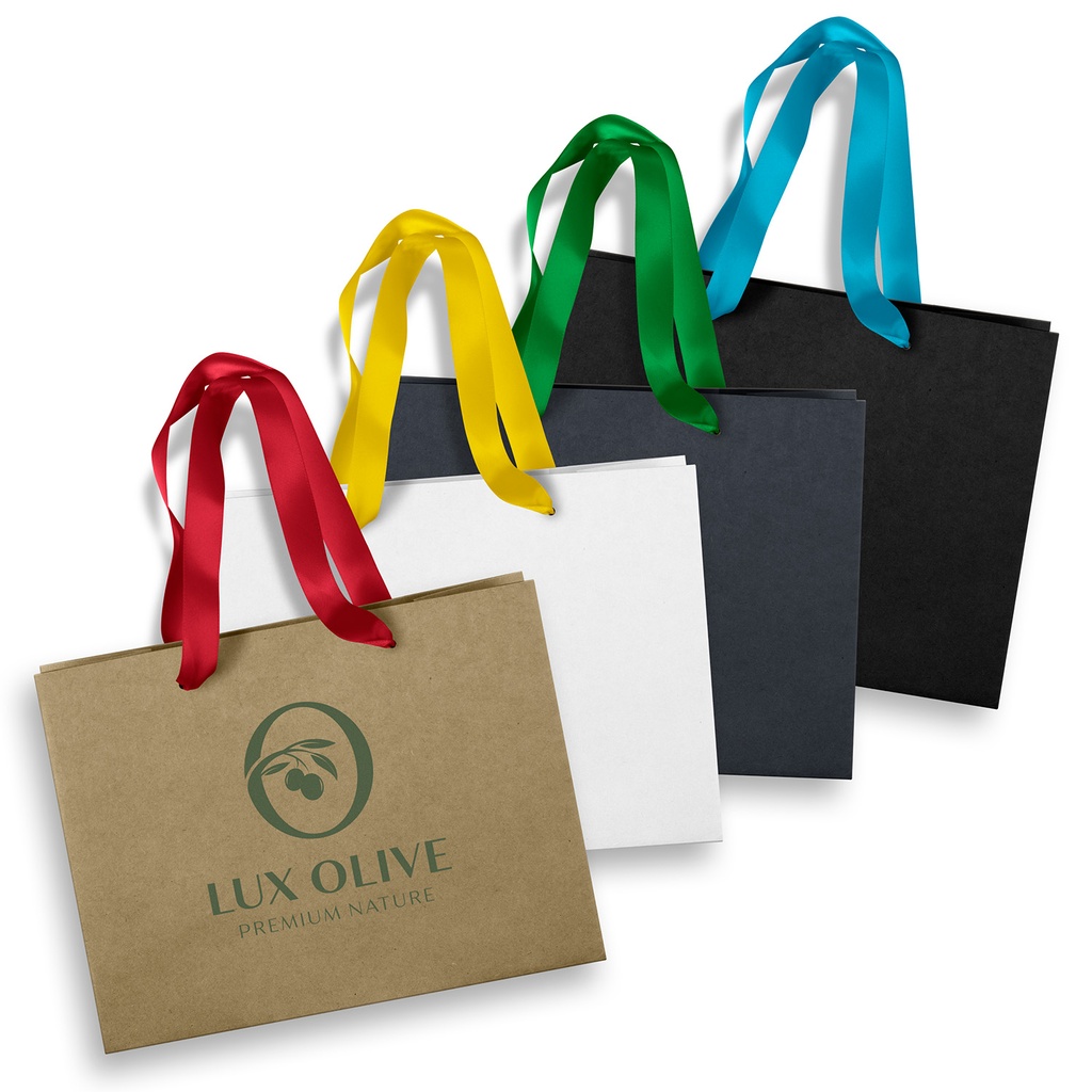[TR125057] Medium Ribbon Handle Paper Bag