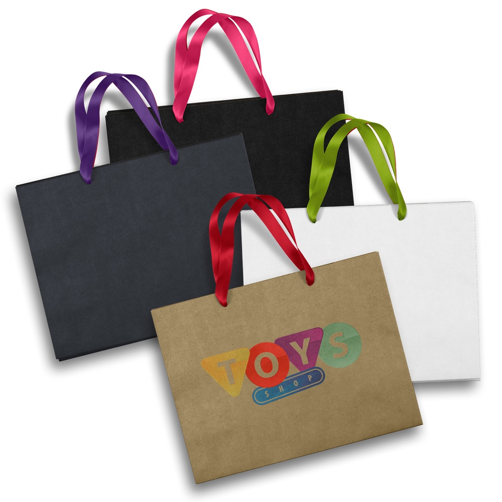 [TR125058] Large Ribbon Handle Paper Bag