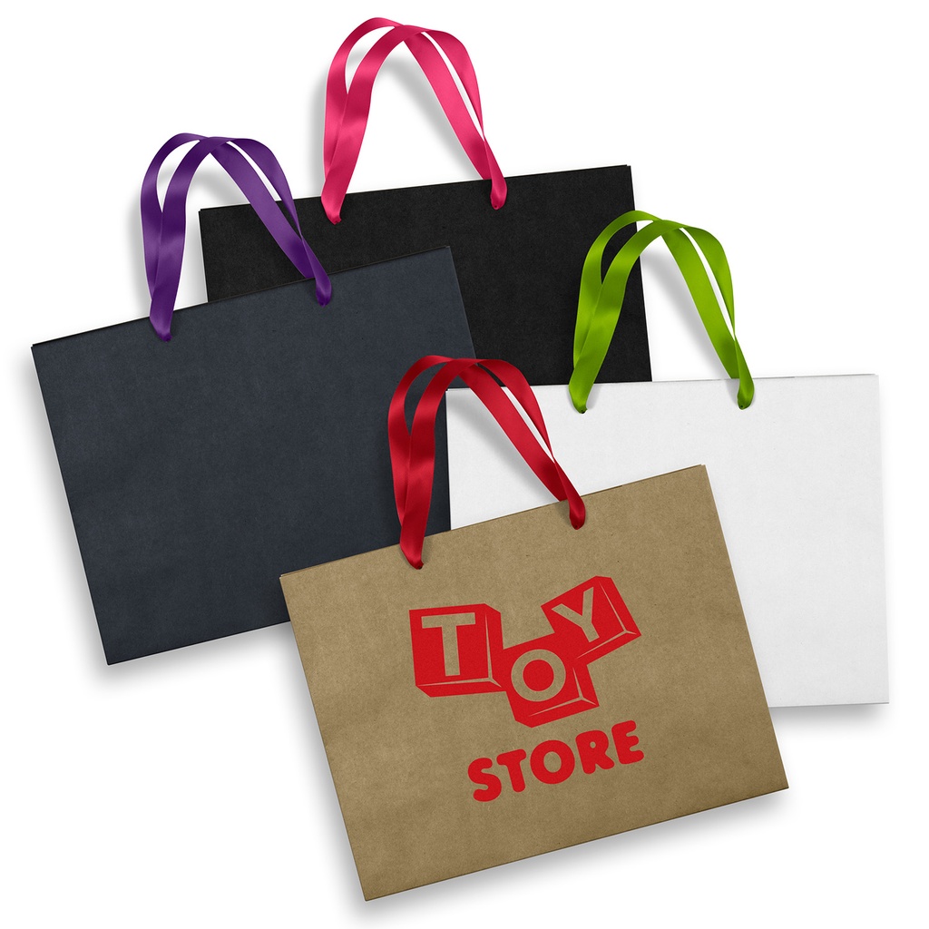 [TR125058] Large Ribbon Handle Paper Bag