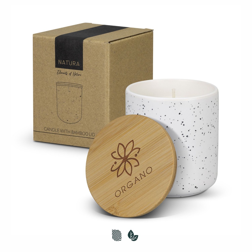 [TR125317] NATURA Candle with Bamboo Lid