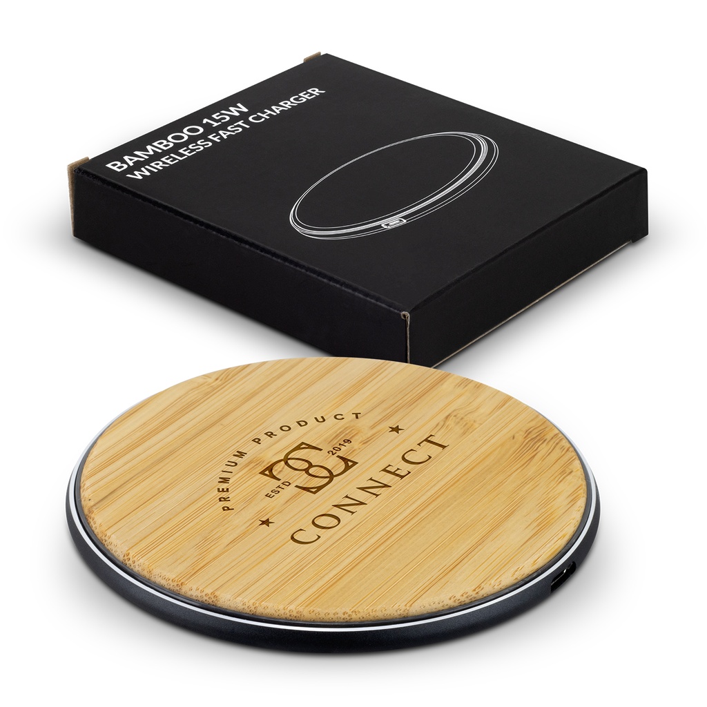 [TR125555] Bamboo 15W Wireless Fast Charger