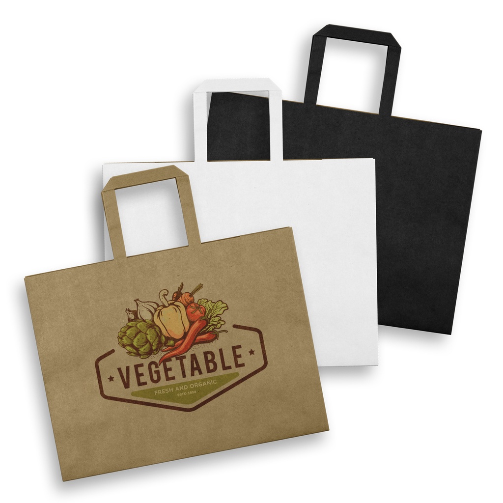 [TR125941] Large Flat Handle Paper Bag Landscape