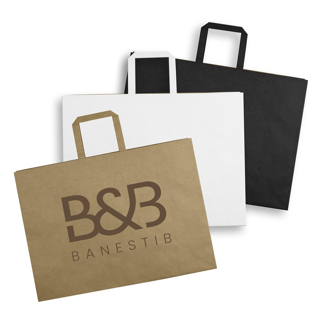 [TR125942] Extra Large Flat Handle Paper Bag Landscape