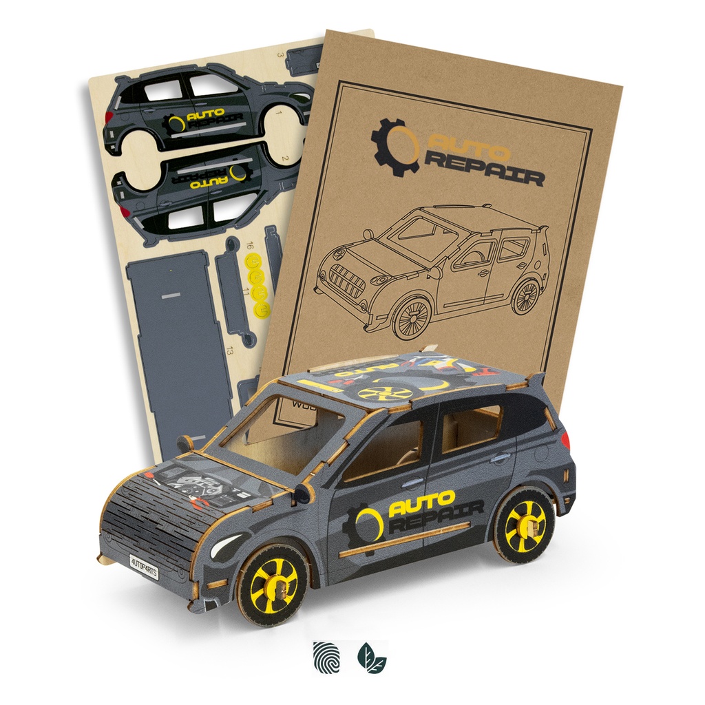 [TR124028] BRANDCRAFT Hatchback Car Wooden Model