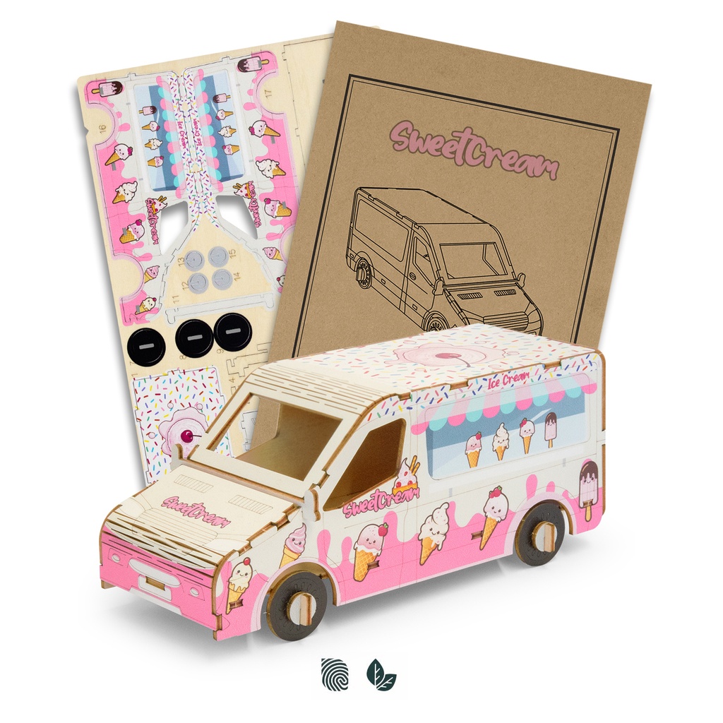 [TR124031] BRANDCRAFT Van Wooden Model