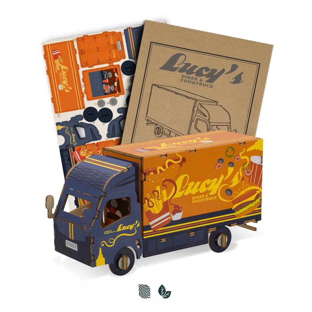 [TR124032] BRANDCRAFT Small Truck Wooden Model