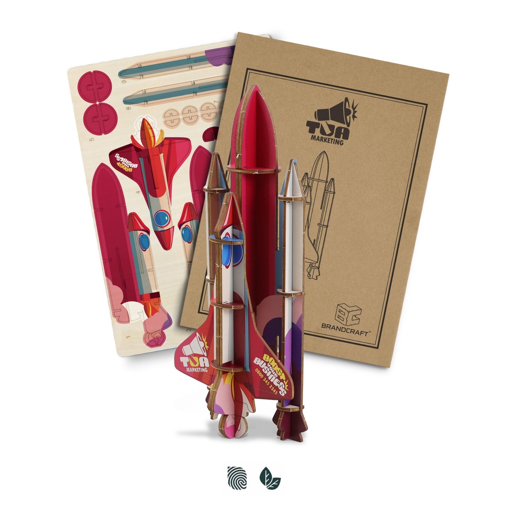 [TR124051] BRANDCRAFT Rocket Ship Wooden Model