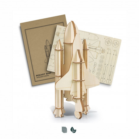 [TR124051] BRANDCRAFT Rocket Ship Wooden Model