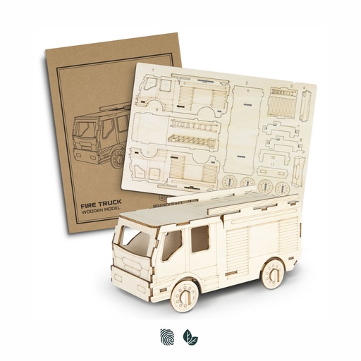 BRANDCRAFT Fire Truck Wooden Model