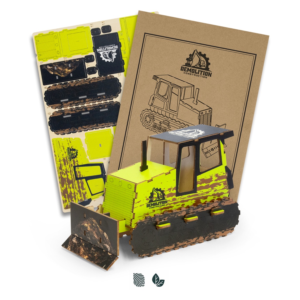 [TR124036] BRANDCRAFT Bulldozer Wooden Model