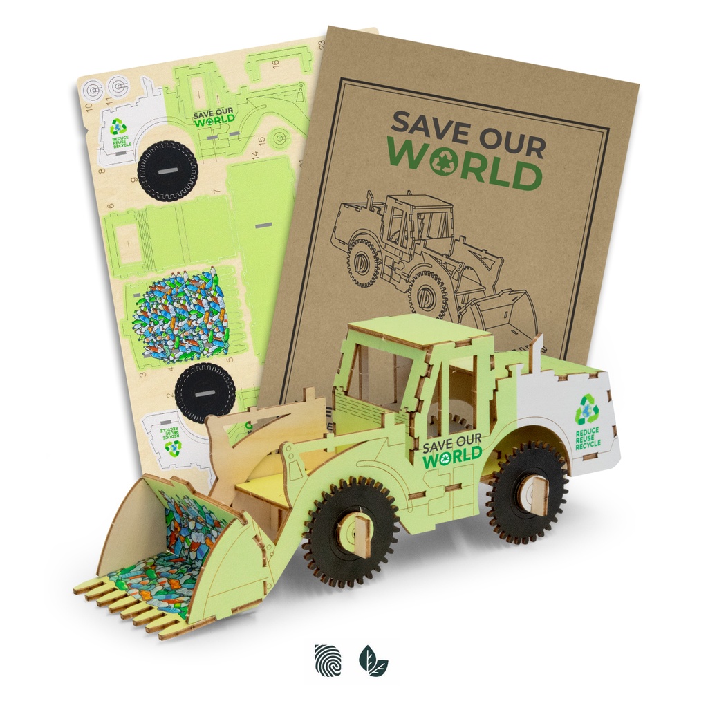 [TR124037] BRANDCRAFT Wheel Loader Wooden Model