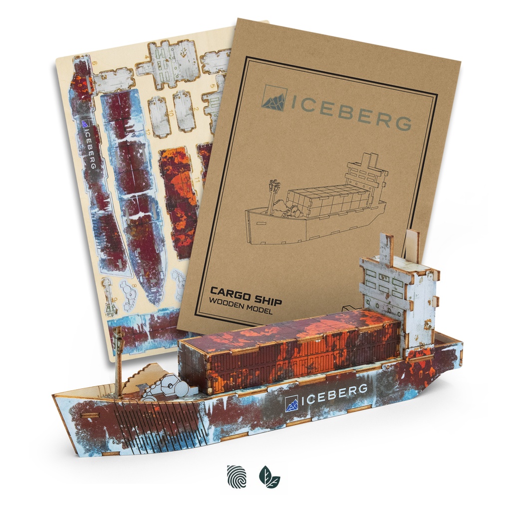 [TR124038] BRANDCRAFT Cargo Ship Wooden Model