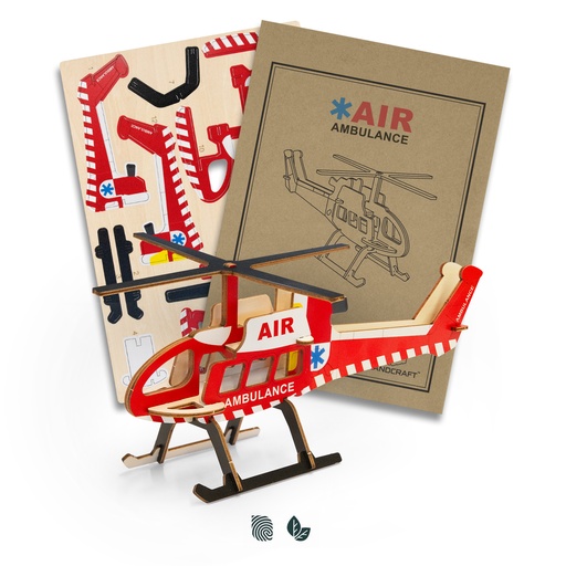 BRANDCRAFT Helicopter Wooden Model
