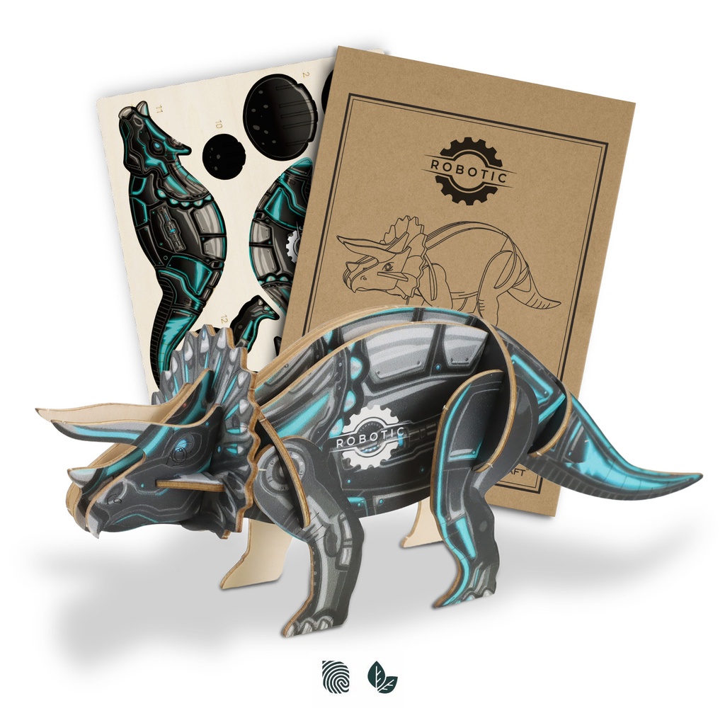 [TR124056] BRANDCRAFT Triceratops Wooden Model