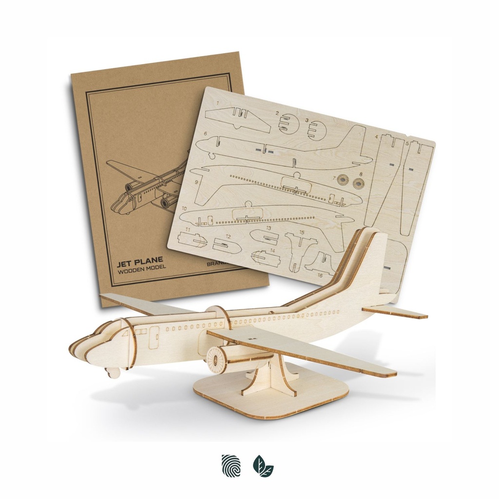 [TR124039] BRANDCRAFT Jet Plane Wooden Model