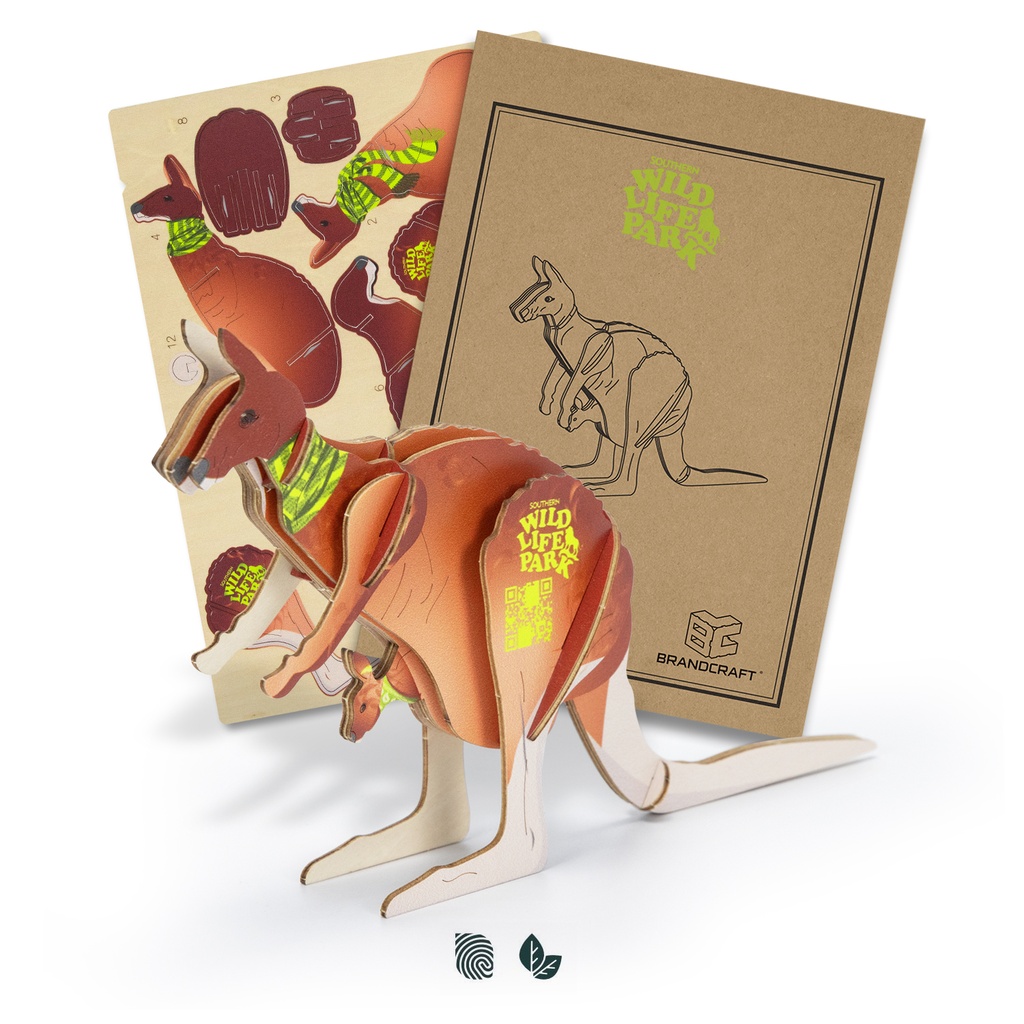 [TR124044] BRANDCRAFT Kangaroo Wooden Model