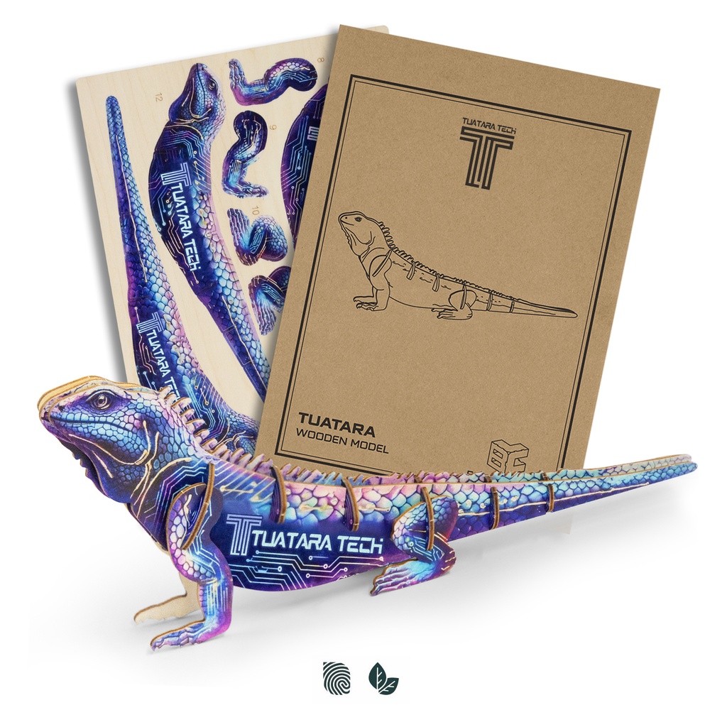 [TR124046] BRANDCRAFT Tuatara Wooden Model