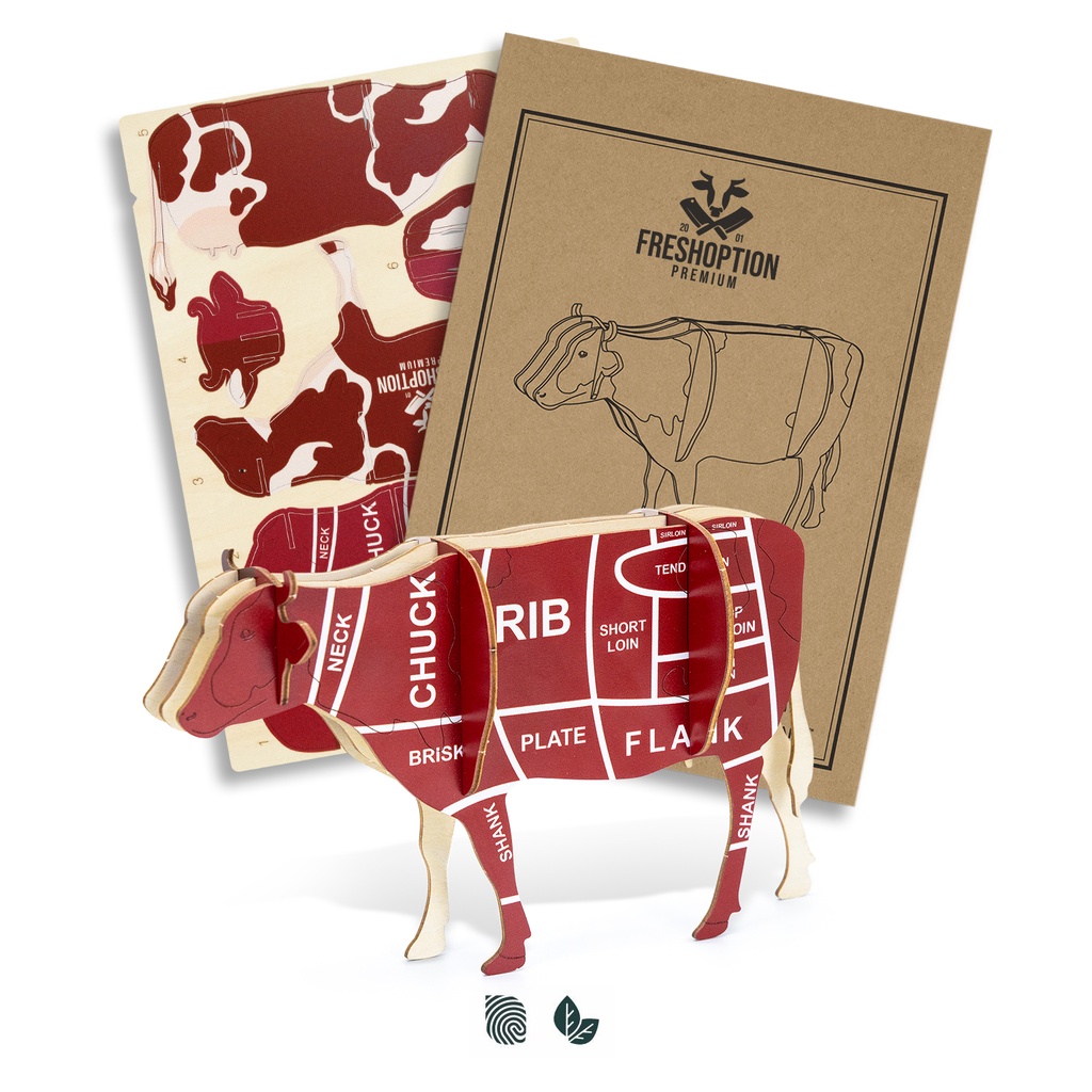 [TR124047] BRANDCRAFT Cow Wooden Model