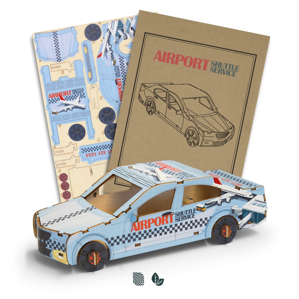 [TR124030] BRANDCRAFT Sedan Car Wooden Model