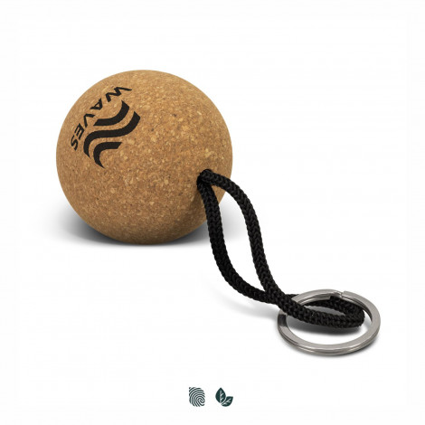 [TR126233] Cork Floating Key Ring - Round