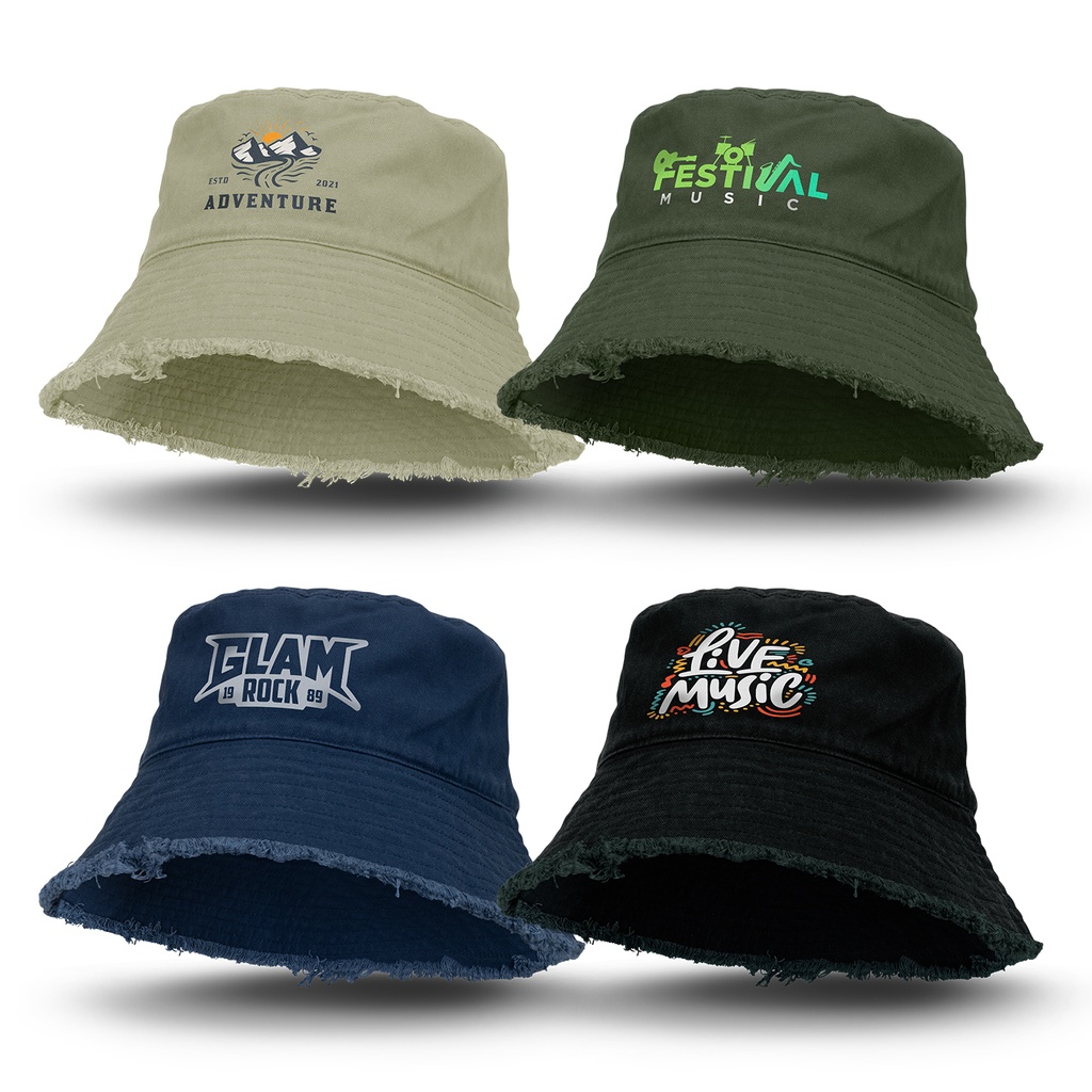 [TR126399] Raw Edge Bucket Hat