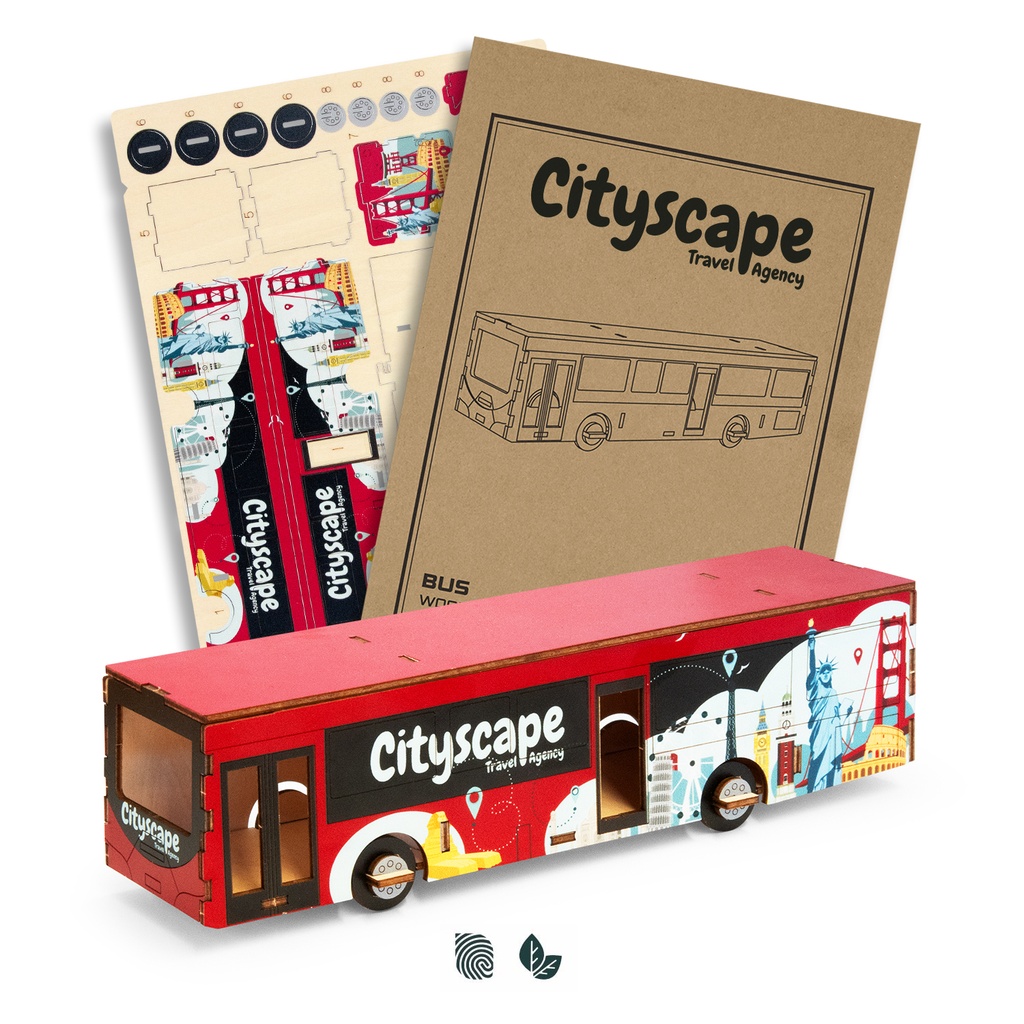 [TR126726] BRANDCRAFT Bus Wooden Model
