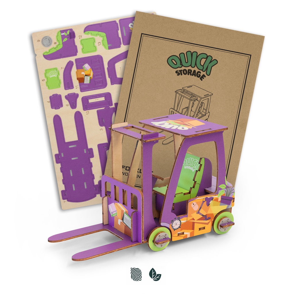 [TR126727] BRANDCRAFT Forklift Wooden Model